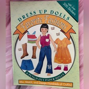 New 2002 Dress Up Fashion Favorites with 6 Punch Out Dolls sticker book
